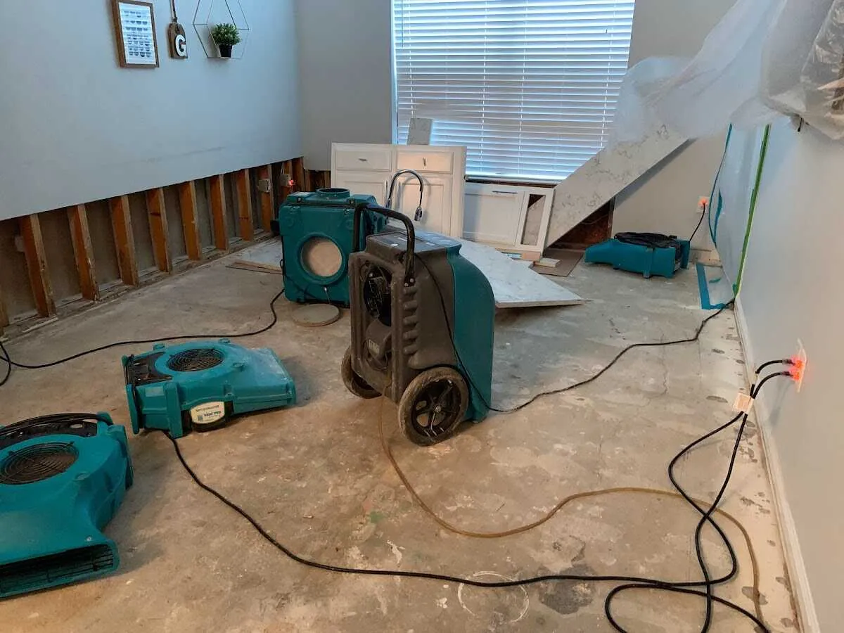 Dehumidifier in flood-cut room for Water Extraction & Removal in Warrenton